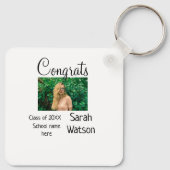 afstuderen Foto Eenvoudige Classic Add Class Jaar  Sleutelhanger (Achterkant)