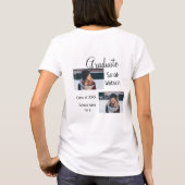 afstuderen Foto Eenvoudige Classic Add Class Jaar T-shirt (Achterkant)