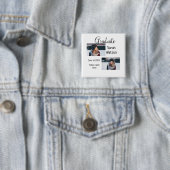 afstuderen Foto Eenvoudige Classic Add Class Jaar  Vierkante Button 5,1 Cm (In situ)