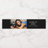 Afstuderen Foto Eigen waterflesetiket Waterfles Etiket (Enkel label)