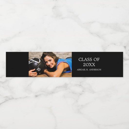 Afstuderen Foto Eigen waterflesetiket Waterfles Etiket (Enkel label)