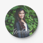 Afstuderen foto Elegant 2025 Afstudeerfeest Papieren Bordje (Voorkant)
