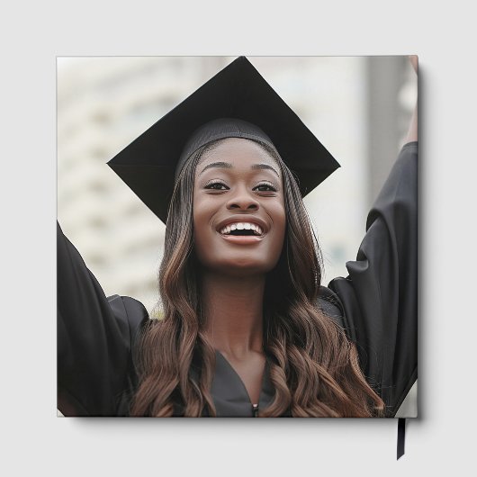 Afstuderen foto elegant afstuderen naam gastenboek (Achterkant)