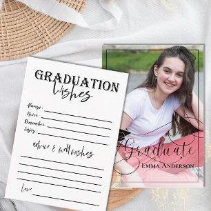 Afstuderen foto Elegant Klasse van 2025 Afstuderen Advieskaart