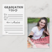 Afstuderen foto Elegant Klasse van 2025 Afstuderen Advieskaart (Voorkant / Achterkant)