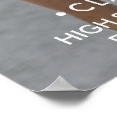 Afstuderen Foto Elegant Modern White Calligraphy Poster (Hoek)