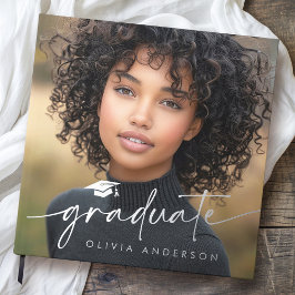 Afstuderen foto Elegant script afstuderen Gastenboek