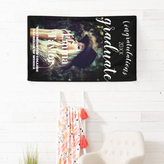 Afstuderen Foto Elegante Script Klasse van Spandoek (Insitu)