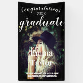 Afstuderen Foto Elegante Script Klasse van Spandoek (Verticaal)