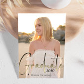 Afstuderen Foto Elegante Typografie Eenvoudig Goud Aankondiging