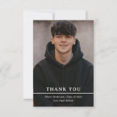 Afstuderen Foto en eenvoudige tekst | Klasse 2023 Bedankkaart (Voorkant)