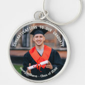 Afstuderen Foto en Naam Keepsake Sleutelhanger (Voorkant)