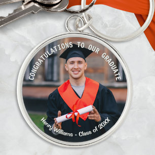 Afstuderen Foto en Naam Keepsake Sleutelhanger