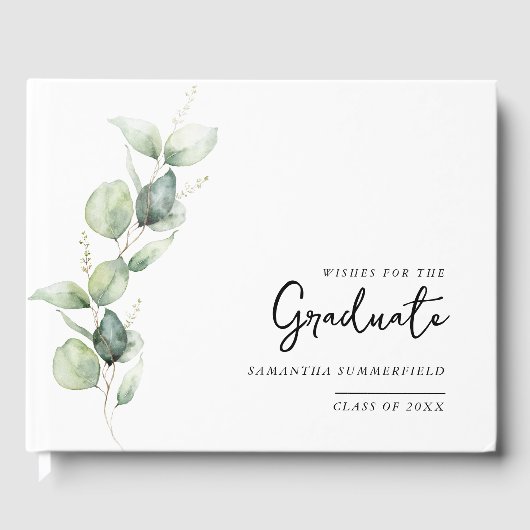 Afstuderen Foto Eucalyptus Afstudeerder 2025 Gastenboek (Voorkant)