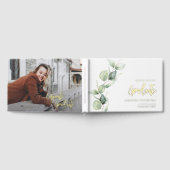 Afstuderen Foto Eucalyptus Script Gold Folie Gastenboek (Volledig)