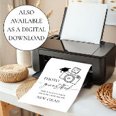 Afstuderen Foto Gastboek Elegant Minimalist Poster