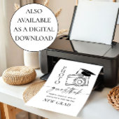 Afstuderen Foto Gastboek Elegant Minimalist Poster