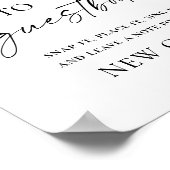 Afstuderen Foto Gastboek Elegant Minimalist Poster (Hoek)