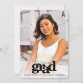 Afstuderen foto gedurfd moderne eenvoudige typogra aankondiging (Voorkant)