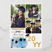 Afstuderen Foto Gefeliciteerd Afstuderen BFF Gold Folie Feestdagenkaart (Voorkant)