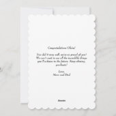 Afstuderen Foto Gefeliciteerd Afstuderen stijlvol Feestdagenkaart (Achterkant)