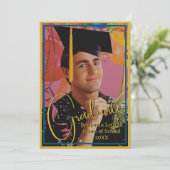 Afstuderen Foto Gepersonaliseerde Nota Marine en G Kaart (Staand voorkant)