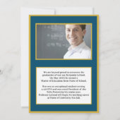 Afstuderen Foto Gepersonaliseerde Nota Marine en G Kaart (Achterkant)