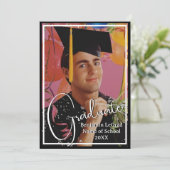 Afstuderen Foto Gepersonaliseerde Note Zwart-wit Kaart (Staand voorkant)