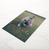 Afstuderen Foto Gold Bold Ppress Folie Folie Uitnodiging (Gedraaid)