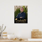 Afstuderen foto Gold Brush Typografie Poster (Keuken)