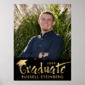 Afstuderen foto Gold Brush Typografie Poster (Voorkant)