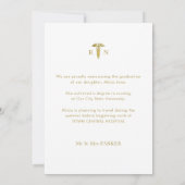 Afstuderen foto gouden glitter aankondiging (Achterkant)