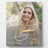 Afstuderen foto gouden kalligrafie elegant afstude fotoplaat (Voorkant)