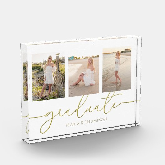 Afstuderen Foto Gouden Kalligrafie Script (Links)