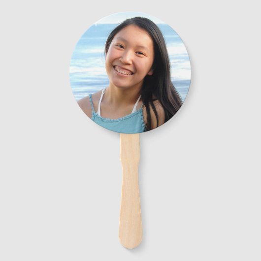 Afstuderen foto gouden script zwarte streep keepom handwaaier (Achterkant)