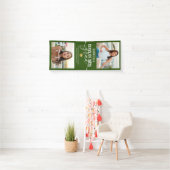 Afstuderen Foto groen en wit Afstudeerder Spandoek (Insitu)