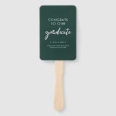 Afstuderen Foto Groen Zilver Script 2024 Handwaaier (Voorkant)