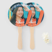 Afstuderen Foto Handwaaier (Voorkant en achterkant)