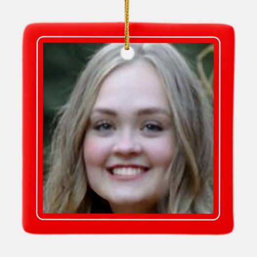 Afstuderen Foto Keepsake Keramisch Ornament (Achterkant)