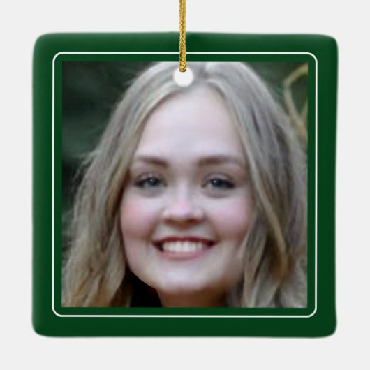 Afstuderen Foto Keepsake Keramisch Ornament (Achterkant)