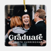 Afstuderen Foto kerstfeestdag  Klassiek Keramisch Ornament (Voorkant)