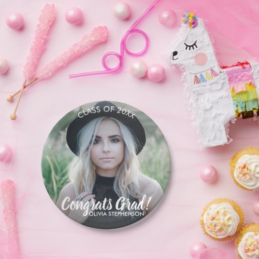 Afstuderen Foto Klasse 20XX Gefeliciteerd, aangepa Papieren Bordje (Feest)