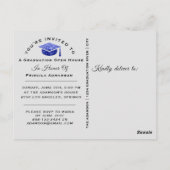 Afstuderen Foto Klasse Jaarnaam Royal Blue Glitter Briefkaart (Achterkant)