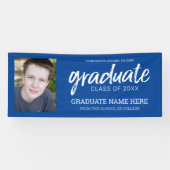 Afstuderen Foto - Klasse van het Jaar - Blauw Spandoek (Horizontaal)