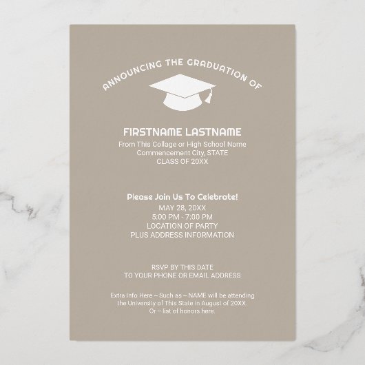 Afstuderen Foto Kleurrijke Bloemen - Afstudeerder  Folie Uitnodiging (Achterkant)