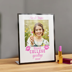 Afstuderen Foto Kussed College Afscheid Class Jaar Reclamebord Met Voetstuk