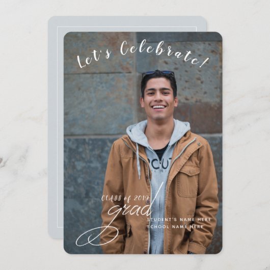 Afstuderen Foto Laten we vieren Kaart (Voorkant / Achterkant)