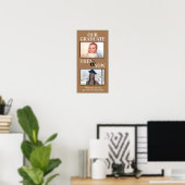 Afstuderen Foto Lijst Dan nu Afbeeldingen Poster (Thuiskantoor)