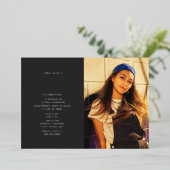 Afstuderen Foto Line Art Grey Folie Uitnodiging (Staand Voorkant)