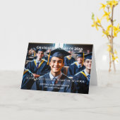 Afstuderen foto mannen DIY sjabloon eenvoudig (Gele Bloem)